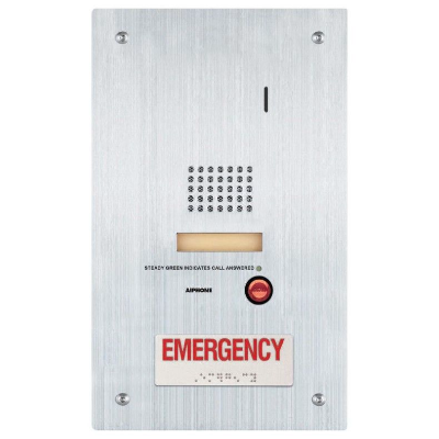 Aiphone IS Series Audio Sub Station, Emergency Button, Flush Mount (Phones and Intercoms Communications)