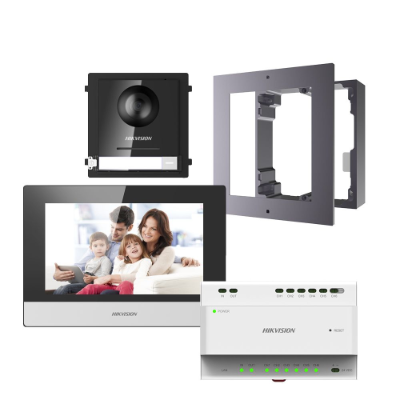 Hikvision 2nd Gen. 2 Wire Intercom Kit, 1-to-1, Door & Room Station (Phones and Intercoms Communications)