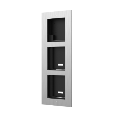 Hikvision 2nd Gen Intercom, Triple Gang Housing, Flush Mount, Stainles (Phones and Intercoms Communications)