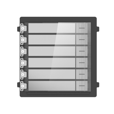 Hikvision 2nd Gen Intercom 6 Button Module, IP65, 12VDC (Phones and Intercoms Communications)