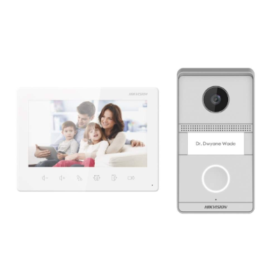Hikvision 2 Wire Intercom Kit, HD Analogue, 1 to 1, Surface Mount (Phones and Intercoms Communications)