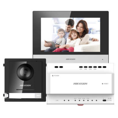 Hikvision 2nd Gen 2 Wire Intercom Kit, 1 to 1 Modular, PSU (Phones and Intercoms Communications)