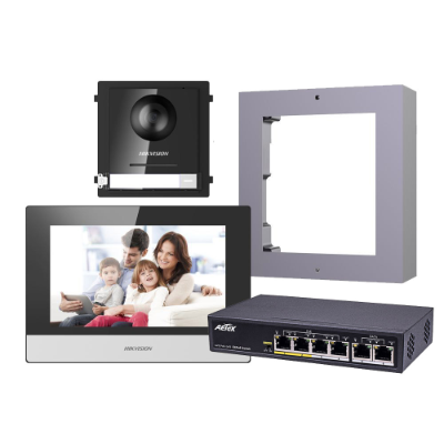 Hikvision 2nd Gen IP Intercom Kit, 1-1 Villa, Door & Room Station, Sur (Phones and Intercoms Communications)