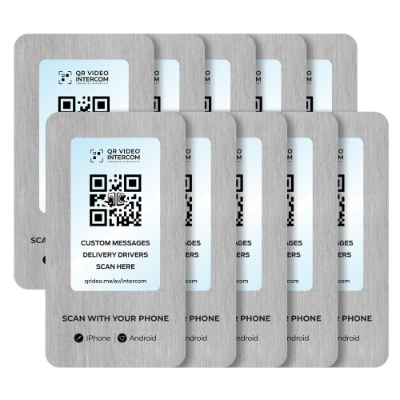 Teleportivity DIY Wall Plate with Large QR Window 107 x 62mm, 10 Pack (Phones and Intercoms Communications)
