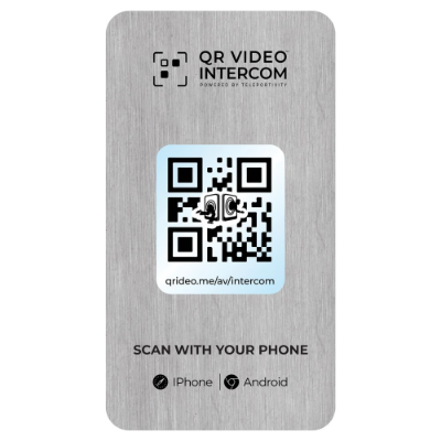 Teleportivity DIY Wall Plate with Small QR Window 63 x 55mm (Phones and Intercoms Communications)