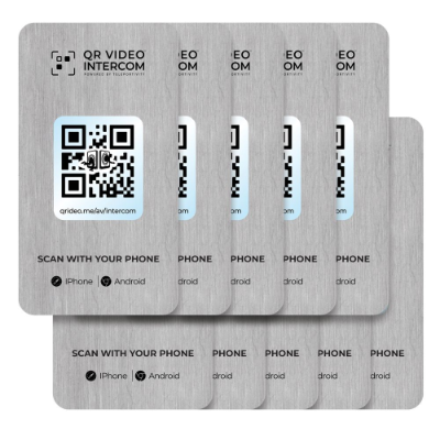 Teleportivity DIY Wall Plate with Small QR Window 63 x 55mm, 10 Pack (Phones and Intercoms Communications)